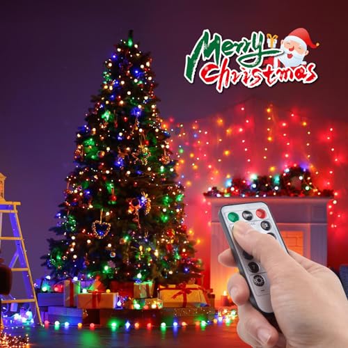 Globe String Lights Battery Operated - 21 Feet 60 Led Twinkle Fairy Lights, 8 Modes with Remote Mini Globe Lights for Indoor Outdoor Bedroom Party Wedding Garden Christmas Tree Decor, Multicolor - color: Multicolor, size: 1 Pack