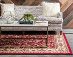 Unique Loom Sialk Hill Collection Area Rug - Washington (2' 2" x 3' 1" Rectangle, Burgundy/ Cream) - color: Burgundy/Cream, size: 2'2" x 3'1" (Rectangular)