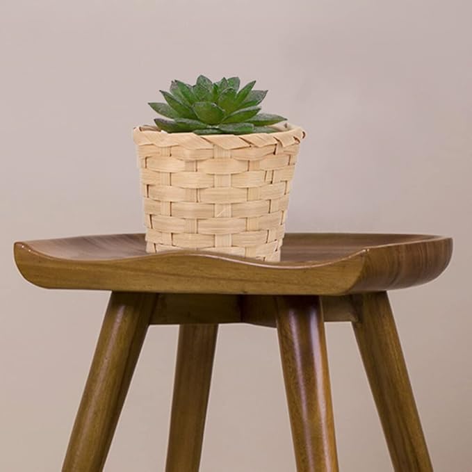 Kichvoe Woven Storage Basket Set of 6 Small Bamboo Baskets for Tabletop Organization Decorative Flower Containers and Household Sundries Storage Compact 2.95X2.95X2.36 Inch