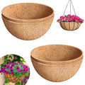 Riare 4 Pack 20 Inch Round Coco Liners Replacement, 100% Natural Coconut Coir Liners for Hanging Baskets, Garden Flower Vegetables Planter Pot, Window Box, Fence, Decks - size: 20inch