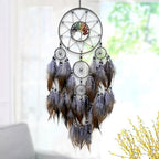 Grey Large Dream Catcher with Tree of Life | Handmade, Wall Decor, Wall Hanging Ornament, Bedroom Living Room Home Decor