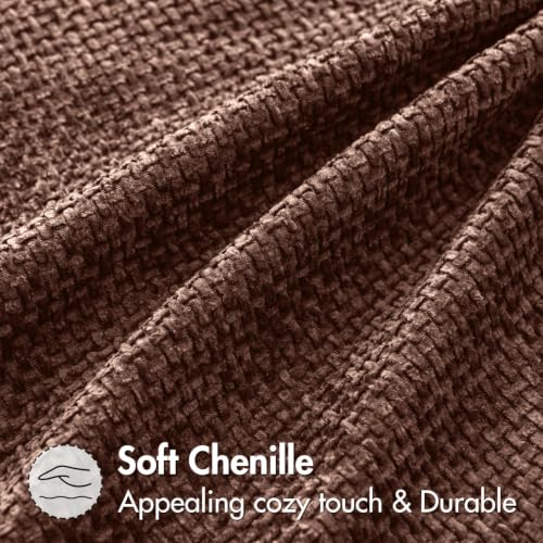 MIULEE Pack of 2 Fall Couch Throw Pillow Covers 18x18 Inch Beaver Fur Modern Boho Accent Decorative Pillow Covers Soft Chenille Farmhouse Cushion Covers for Home Decor Bed Sofa Living Room - color: Beaver Fur, size: 18" x 18" (Pack of 2)