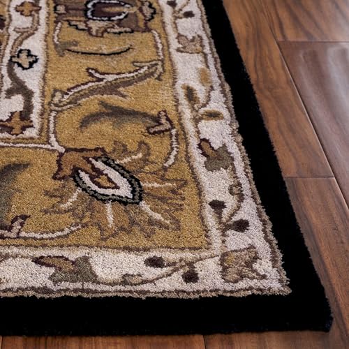 SAFAVIEH Classic Collection 2' x 3' Black / Gold CL252A Handmade Traditional Oriental Premium Wool Accent Rug - size: 2' x 3' (Rectangular)