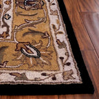 SAFAVIEH Classic Collection 2'3" x 10' Black / Gold CL252A Handmade Traditional Oriental Premium Wool Runner Rug - size: 2'3" x 10' (Runner)