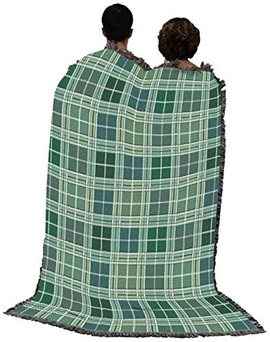 Pure Country Weavers Plaid Blanket Heather Tartan - Patterns Gift Tapestry Throw Woven from Cotton - Made in The USA (72x54) - color: Heather