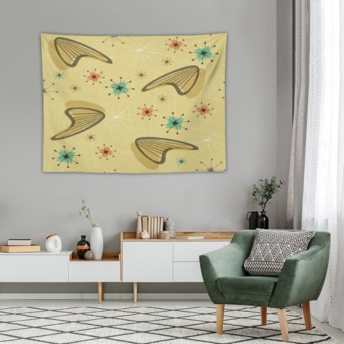 Bohemian Mid Century Tapestry, Retro Abstract Atomic Geometric Art Printed Tapestries Home Decor for Living Room Bedroom Decoration 40in Wx30in H (102×76cm) - color: Bohemian Tapestry-12, size: 40in"Wx30in"H (102×76cm)