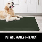 GORILLA GRIP Comfortable Cushioned Kitchen Mats for Floor, 48x20, Waterproof and Stain Resistant Soft Top, 3/4 Inch Thick Ergonomic Standing Desk Anti Fatigue Mat, Foam Supports Feet, Hunter Green