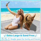 Oversized Turkish Beach Towel Blanket XXL Cotton Sandproof Towels Boho Woven Extra Large Big Sand Free Giant Throw Blankets Huge Quilt XL Picnic Camping Necessities Cloud For Adult Gifts Grey - color: Woven Grey, size: Xxxl(88x82 In,224x208 Cm)