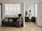 kiido Large Macrame Wall Hanging 47"×33" Boho Tapestry Woven Wall Decor- Cotton Tassel Macrame Curtain Beige Chic Bohemian Wall Art for Home Living Room Bedroom Dorm Wedding (Includes Hanging Rod)