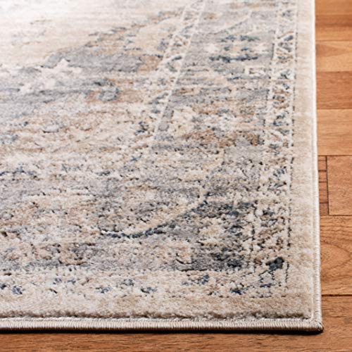 SAFAVIEH Oregon Collection Area Rug - 9' x 12', Beige & Grey, Oriental Distressed Design, Non-Shedding & Easy Care, Ideal for High Traffic Areas in Living Room, Bedroom (ORE898B) - size: 9' x 12' (Rectangular)