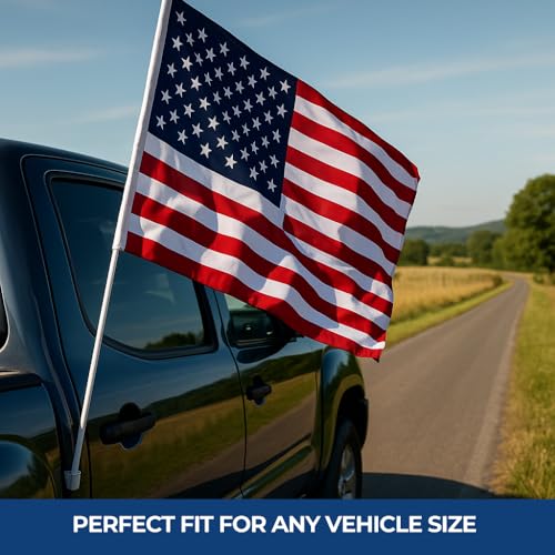 DreamController Custom Car Flag 12x17 Inch; Personalized Car Window Flag with Photo Text Logo; Pack of 1; Window Pole Included; for Car Truck Van Vehicle; Made in USA; Fast Delivery - color: Car Flag Custom