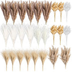 650PCS Natural Dried Pampas Grass Boho Home Decor Bouquet Phragmites Dried Flowers Bouquet for Wedding Floral Arrangements Home Decorations (650PCS) - size: 650PCS