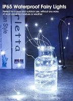 Brightown 12 Pack Led Fairy Lights Battery Operated String Lights Waterproof Silver Wire 7 Feet 20 Led Firefly Starry Moon Lights for DIY Wedding Party Bedroom Patio Christmas (12 Pack, White) - color: White, size: 12 Pack