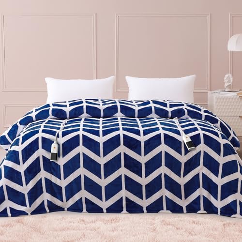 VENTIMI Electric Blanket Queen, 84" x 90" Heated Blanket with 9 Heat Levels & 2-4-8-10 Hours Auto Off, Fast Heating Blanket with ETL & FCC Certification, Navy - color: Navy, size: Queen