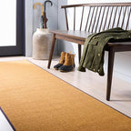 Martha Stewart SAFAVIEH x Collection Area Rug - 2'3" x 8' Runner, Natural & Grey, Sisal & Jute, Ideal for Living Room, Hallway, Foyer, Entryway, Bedroom (MSR9501G) - color: Natural/Grey, size: 2'3" x 8' (Runner)