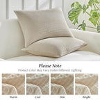 WARMDERN Waffle Weave Pillowcases King Size 4 Pack Pillow Cases Soft Microfiber Pillow Case Covers Set of 4 Boho Woven Textured Pillowcase with Envelope Closure(Khaki, 20x36 Inches, 4 Pack) - color: Khaki-waffle Weave, size: 20" x 36" (Pack of 4)