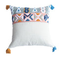 vctops Boho Tufted Throw Pillow Cover with Tassels, Bohemian Geometric Embroidery Cushion Cover Rectangle Lumbar Decorative Pillowcase for Sofa Couch Bedroom Home Decor, 12"x20" - size: 18 x 18-Inch