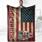 Firefighter Blanket Gifts for Men - Fire Truck American Flag Fireman Practitioner Fire Fighter Throw Appreciation Gifts for Boy Adult Son Firefighters' Day Christmas lightweight Blanket 50"x60" - color: Firefighter 1