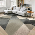 HOMFINE Washable Modern Area Rug - Geometric Style 9x12 Rugs for Living Room, Bedroom, Machine Washable Rug Soft Non Slip Non Shedding Area Rug - Green, 9'x12' - color: Green, size: 9' x 12' (Rectangular)
