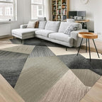 HOMFINE Washable Modern Area Rug - Geometric Style 9x12 Rugs for Living Room, Bedroom, Machine Washable Rug Soft Non Slip Non Shedding Area Rug - Green, 9'x12' - color: Green, size: 9' x 12' (Rectangular)