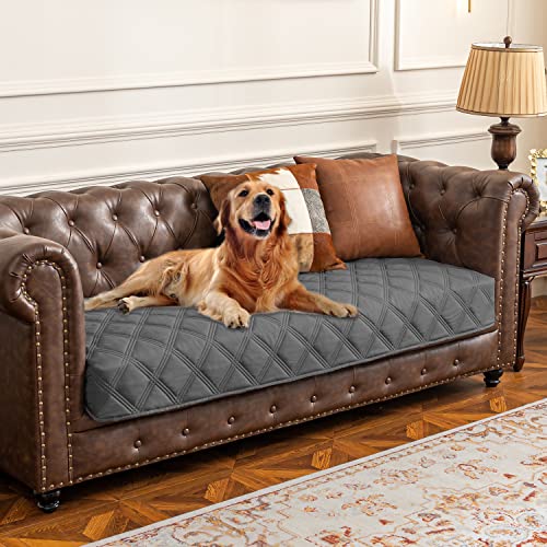Ameritex Waterproof Dog Bed Cover Pet Blanket with Anti-Slip Back for Furniture Bed Couch Sofa - color: Darkgrey, size: 30x60 Inch (Pack of 1)