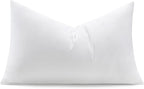 puredown® 12x20 Feather Down Pillow Insert, 1 Pack Lumbar Pillow Insert for Couch, Chairs, Office, Apartments