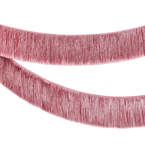 KatchOn, XtraLarge Rose Gold Fringe Banner - Pack of 2 | Rose Gold Backdrop for Bachelorette Party Decorations | Streamers for Birthday Decorations | Fringe Garland for Valentines Day Decorations - color: Rose Gold