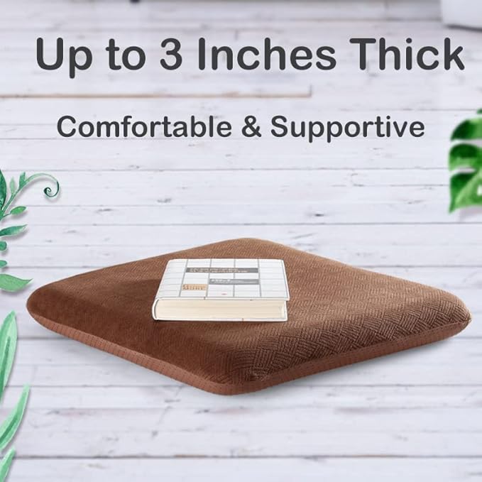 Sigmat Recliner Cushion for Elderly with Memory Foam 20x20x3 Inches Large Square Seat Cushion for Recliner Chair, Floor Pillow, Truck Seat Cushion Navy