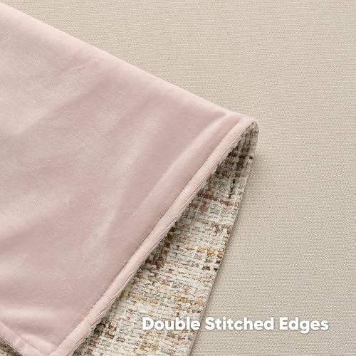HAUSSY 2 Pack Pillow Covers 20x20 Inch, Reversible Chenille Decorative Throw Pillows Farmhouse Boho Neutral Cushion Covers Home Decor Soft Pillowcase for Couch Living Room Sofa Bed(Beige Brown & Pink) - color: Beige Brown, size: 20" x 20" (Pack of 2)