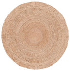 SAFAVIEH Natural Fiber Collection Area Rug - 5' Round, Natural, Rustic Farmhouse Style, Handmade Jute, Ideal for The Living Room, Bedroom, Dining Room (NF229A-5R) - color: Natural, size: 5' (Round)