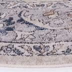 SAFAVIEH Oregon Collection 6'7" Round Beige/Grey ORE898B Oriental Distressed Non-Shedding Dining Room Entryway Foyer Living Room Bedroom Area Rug - size: 6'7" (Round)