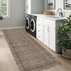 GarveeHome Scalloped Washable Runner Rug 2x6 Runner Non Slip Kitchen Rug Modern Taupe Rug Entryway Rug Farmhouse Soft Bathroom Rugs Stain Resistant Carpet for Hallway Laundry Bedroom 2 ft x6 ft Taupe - color: Taupe, size: 2' x 6' (Runner)