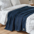 UGG Coco Throw Blanket – Soft & Cozy Luxury Blanket for Couch, Warm Graduation Gifts or Teacher Birthday Gifts for Men Dad Him, 50" x 70", Dark Blue - color: Dark Blue