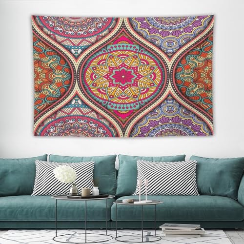 HZOHNAGO Mandala Tapestry Boho Retro Geometry Ethnic Tribes Pattern Printed Wall Tapestry Colorful Wall Hanging for Bedroom Living Room Dorm 60" W x 40" H - color: Style-10, size: 60"L x 40"W