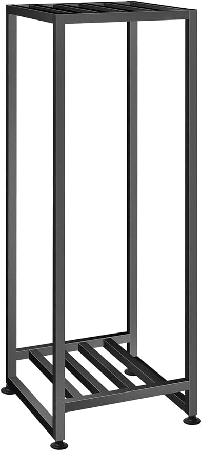 Plant Stand Indoor Outdoor, Wrought Iron Plant Stands 2 Tier Heavy Duty Metal Pedestal Stand Decorative Flower Stand for Patio Garden Deck Living Room