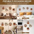 YOSINXU 4 Pcs Boho Wall Decor Rustic Wooden Living Room Bohemian Hanging Art Decor, Decors Farmhouse Geometric Hanging, 10 Inch Aesthetic Minimalist Wood Art for Apartment Bedroom