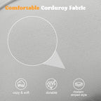 MeMoreCool Stuffed Round Pouf Ottoman Foot Rest, Floor Pouf Foot Stool with Soft Foam Chunk Filling, Small Round Ottoman Footstool Circle Footrest for Living Room - color: Piping Light Grey