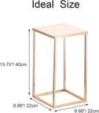 Gold Stand Wedding Centerpieces for Tables - 15.75in Tall Vases for Centerpieces, 10 Pcs Metal Column Flower Stand, Rectangular Flower Display Rack, Wedding Decorations for Table, Party, Event, Home