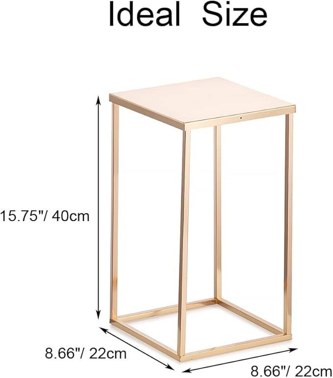 Gold Stand Wedding Centerpieces for Tables - 15.75in Tall Vases for Centerpieces, 10 Pcs Metal Column Flower Stand, Rectangular Flower Display Rack, Wedding Decorations for Table, Party, Event, Home