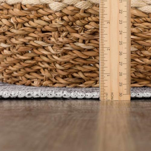 Hauteloom Burdette Machine Washable Boho Vintage Bordered Area Rug - Farmhouse Traditional Trellis Carpet for Living Room, Bedroom - Transitional - Gray, Cream, Charcoal - 8'10" x 12' - color: Light Beige, Charcoal / Burdette Washable, size: 8'10" x 12' (