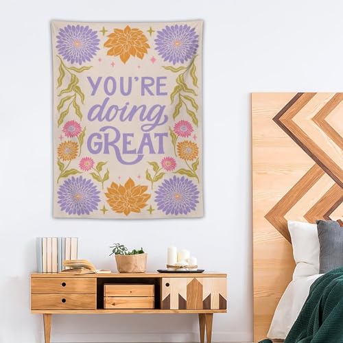 DDCBNS Vintage Flower Tapestry,Retro 50s 60s Floral Tapestry Wall Hanging Home Décor for Girls Bedroom Living Room Dorm Wall Décor W30 x 40" H - color: Bohemian Style_04, size: 40"L x 30"W