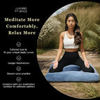 Meditation Cushion Set Zafu & Zabuton – Buckwheat Hull & Memory Foam, Adjustable Floor Pillow for Yoga, Meditation & Sitting, Removable Velvet Cover (Navy Blue) - color: Navy Blue