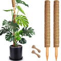 Soupiar 2 Pack 22 Inch Stackable Moss Pole - Thick & Sturdy Natural Coir Totem Plant Support & Garden Stakes for Monstera & Pothos, Indoor Climbing Vining Houseplants, 38" H Max - color: 2*22 inch