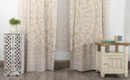 Popular Handicrafts Printed Curtains Panels Set of 2 Indian Hippie Bohemian Beautiful Elephant Mandala Curtain Panels White Gold 42x100 Inch - color: White and Gold, size: 42"W x 100"L (Pack of 2)