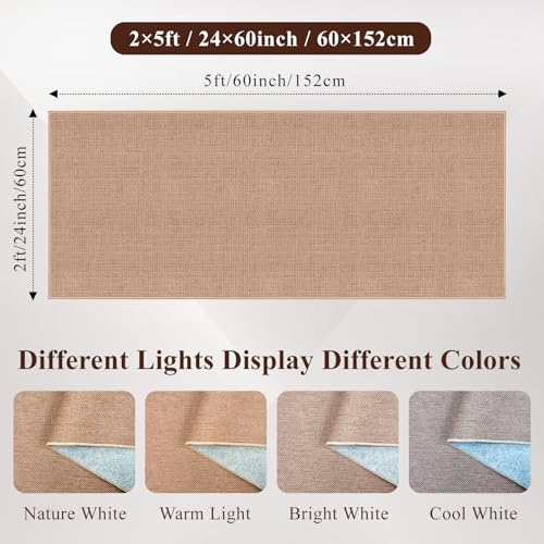 Easy Jute 2x5 Runner Rug: Non Slip Solid Color Low Pile Indoor Doormat - Machine Washable Entryway Kitchen Bathroom - Carpet for Dorms Small Spaces Ideal for Young Families First Home (Beige,2x5) - color: Beige, size: 2' x 5' (Rectangular)
