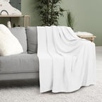 Utopia Bedding Knit Blanket King Size (90x102 Inches, White) Soft Lightweight Jersey Breathable Sweatshirt Blanket for Bed,Couch & Sofa - color: White, size: King