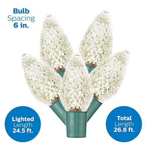 Philips 50 LED Warm White Faceted C9 Lights