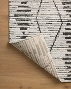 Loloi Kamala Collection KAM-02 Charcoal/Dove 2'-7" x 12'-0" Runner Rug - color: Charcoal / Dove, size: 2'7" x 12' (Rectangular)