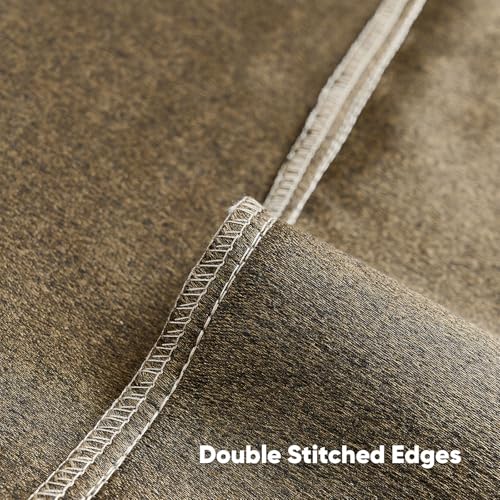 FUTEI Pack of 2 Chenille Decorative Throw Pillow Covers 24x24 Inch,Soft Cozy Faux Linen Textured European Pillow Shams,Farmhouse Home Decor for Couch Living Room,Natural Linen - color: Natural Linen, size: 24" x 24" (Pack of 2)