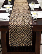 Unique Loom Braided Jute Collection Area Rug - Assam (1' 2" x 10' Table Runner, Black/ Natural) - color: Black/Natural, size: 1'2" x 10' (Rectangular)